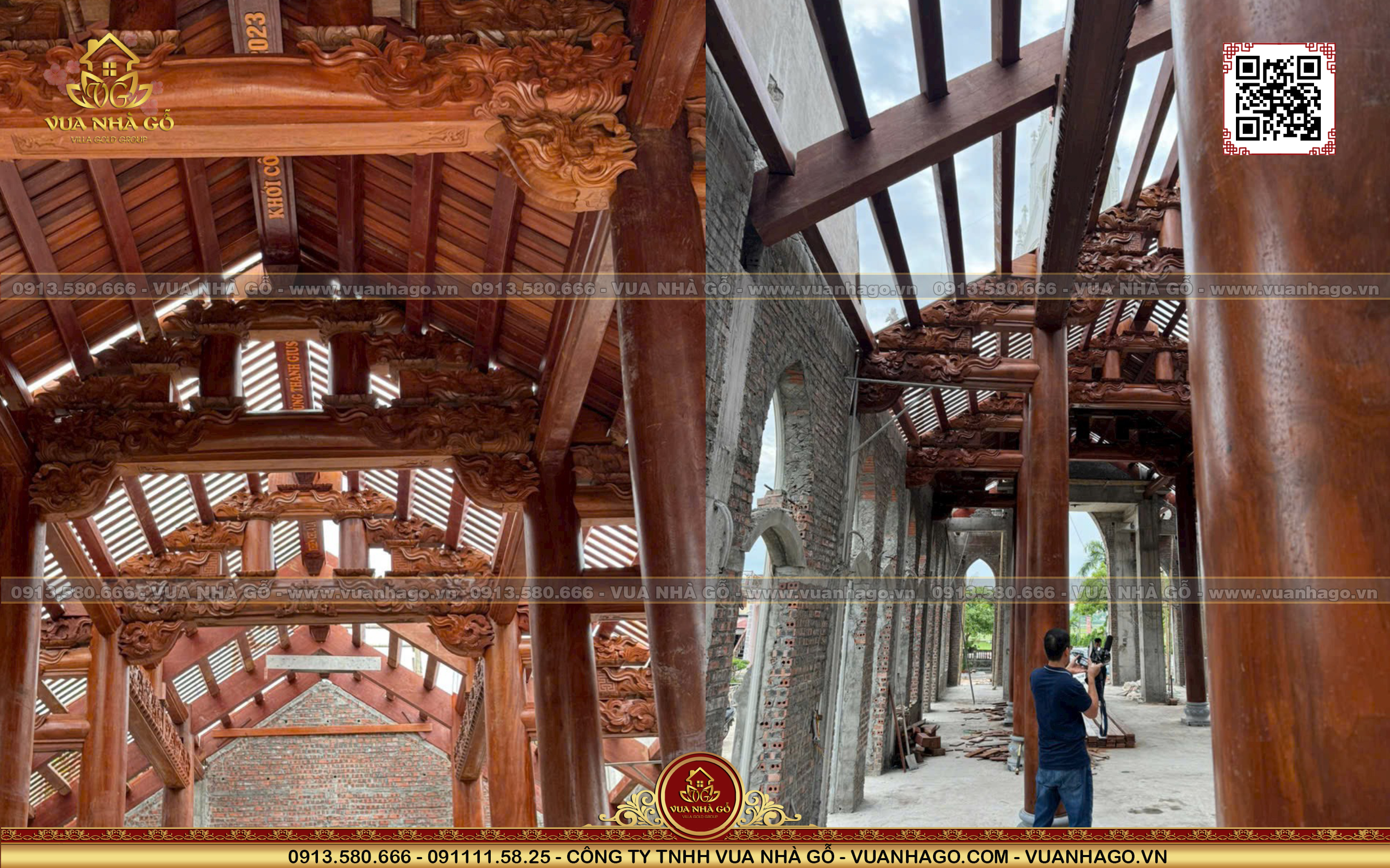 Nhà Thờ Gỗ Giáo Họ Trà Hội - Gx Thượng Phúc - Gp Thái Bình - Vua Nhà Gỗ