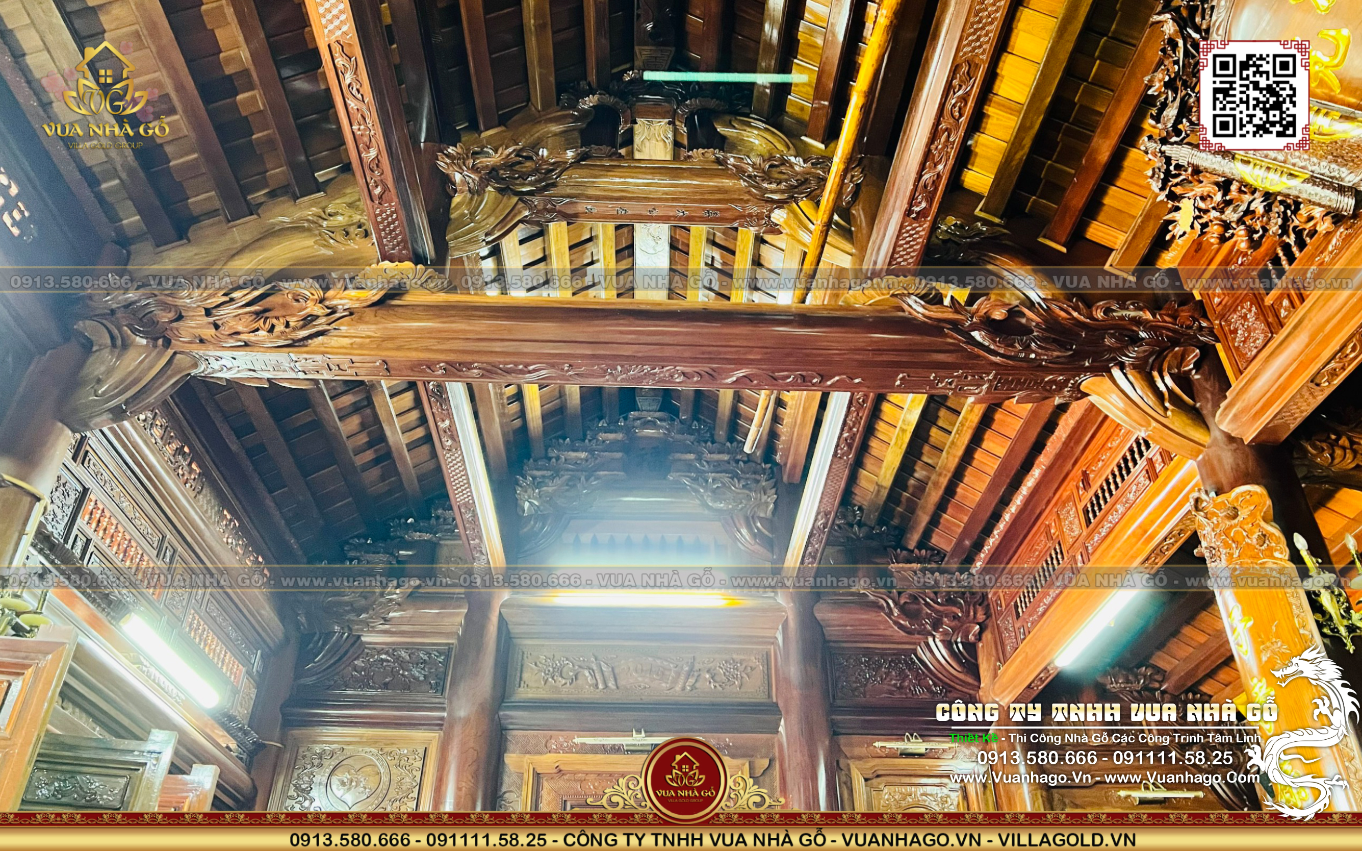 Nội Thất Nhà Gỗ 5 Gian Công Giáo Lim Nam Phi - Vua Nhà Gỗ