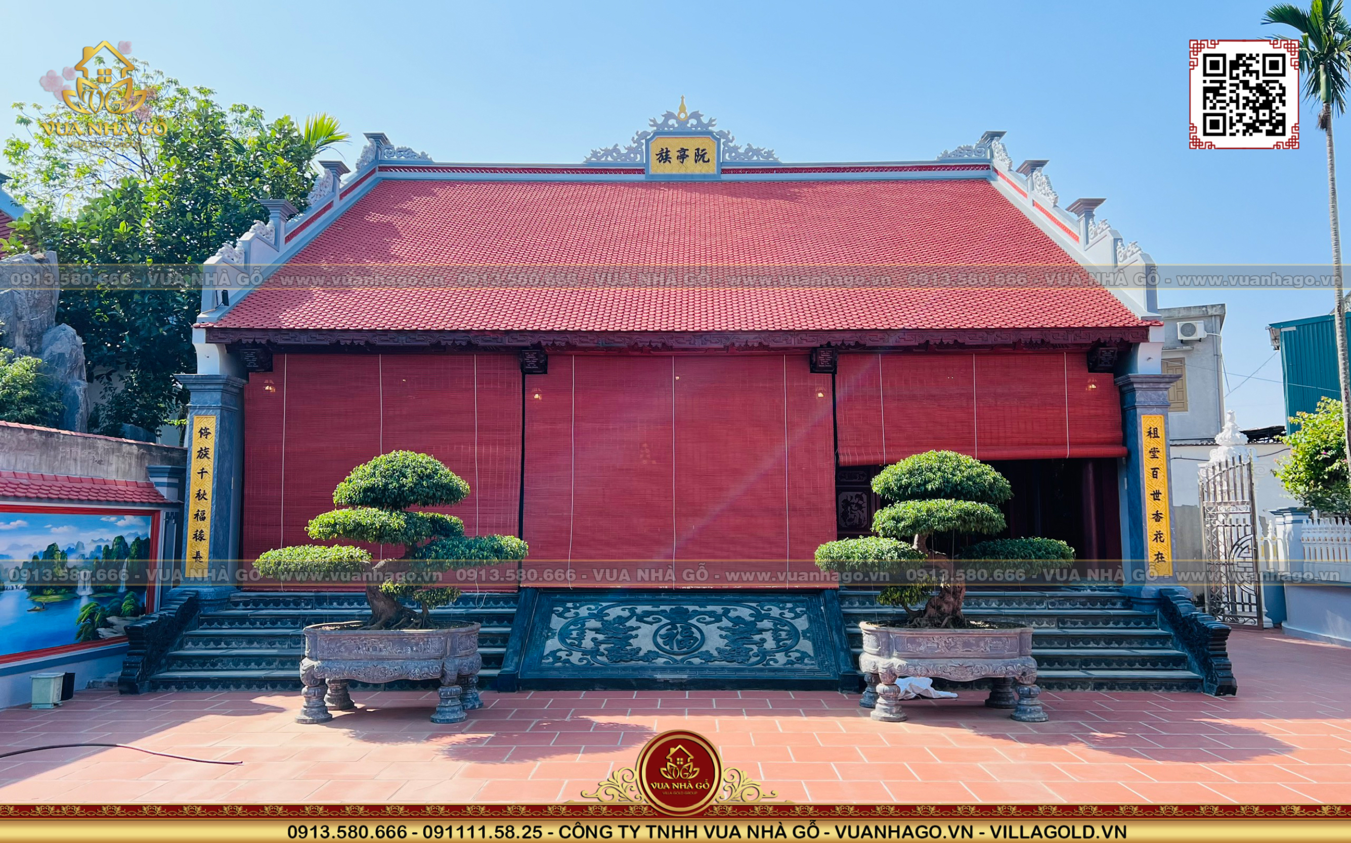 Thi Công Nhà Gỗ 3 Gian Lim Nam Phi Nhà Thờ Họ Nguyễn - Vua Nhà Gỗ