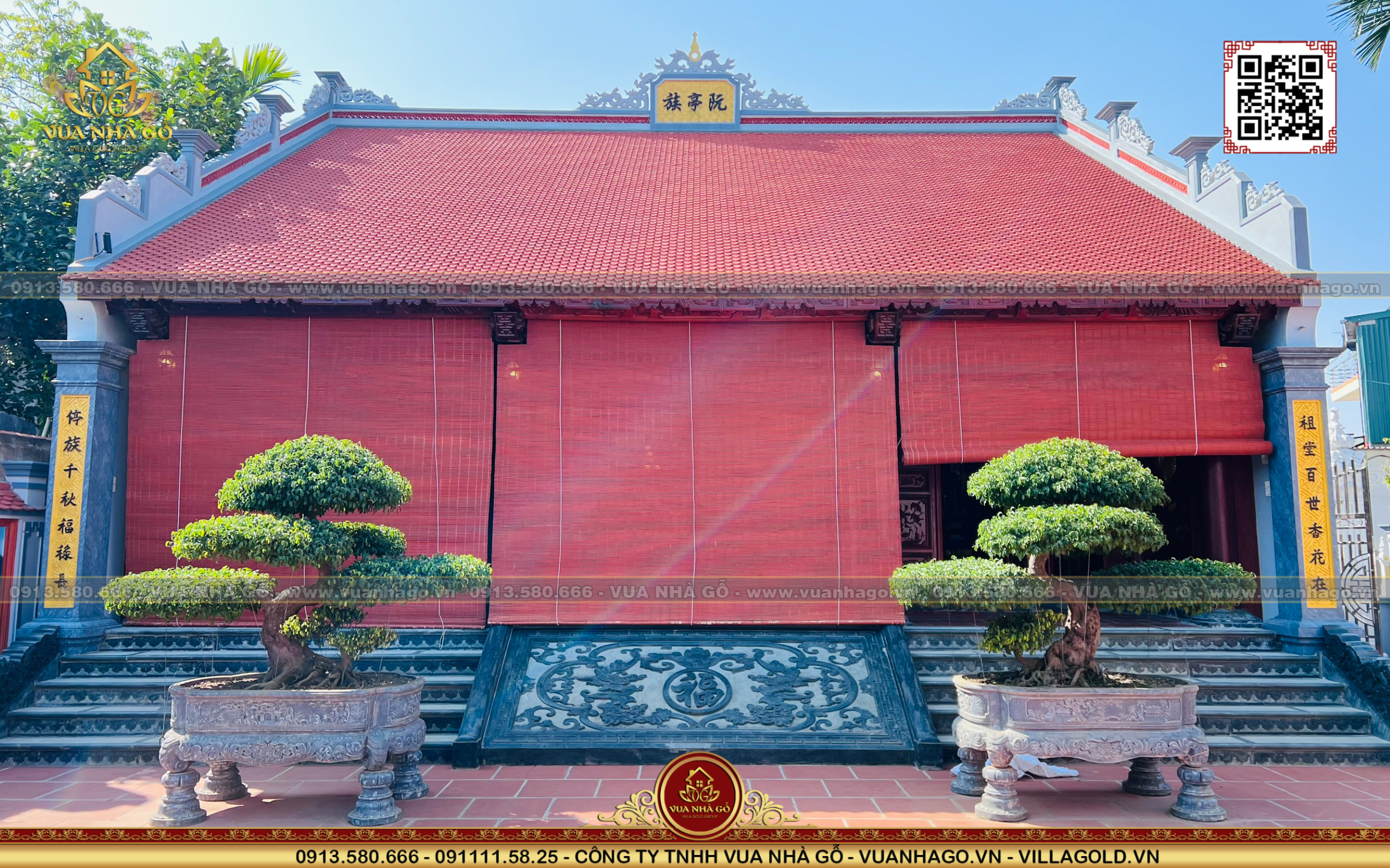 Thi Công Nhà Gỗ 3 Gian Lim Nam Phi Nhà Thờ Họ Nguyễn - Vua Nhà Gỗ